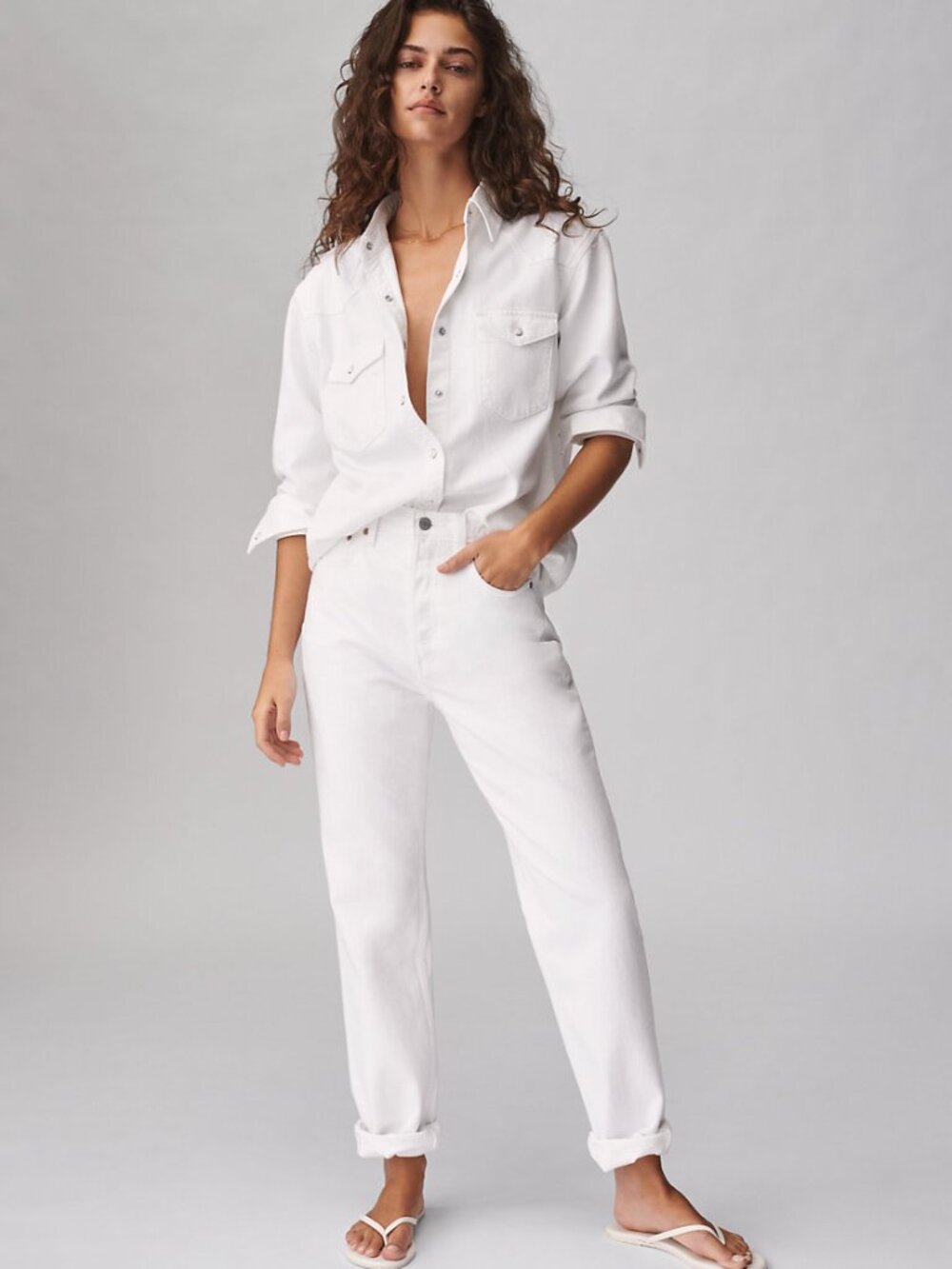 Aritzia Denim Forum Shirt XS & Jeans 29 SET